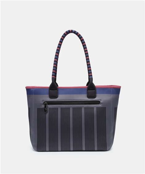 Pepe Moll Bolso grande Ania rayas gris