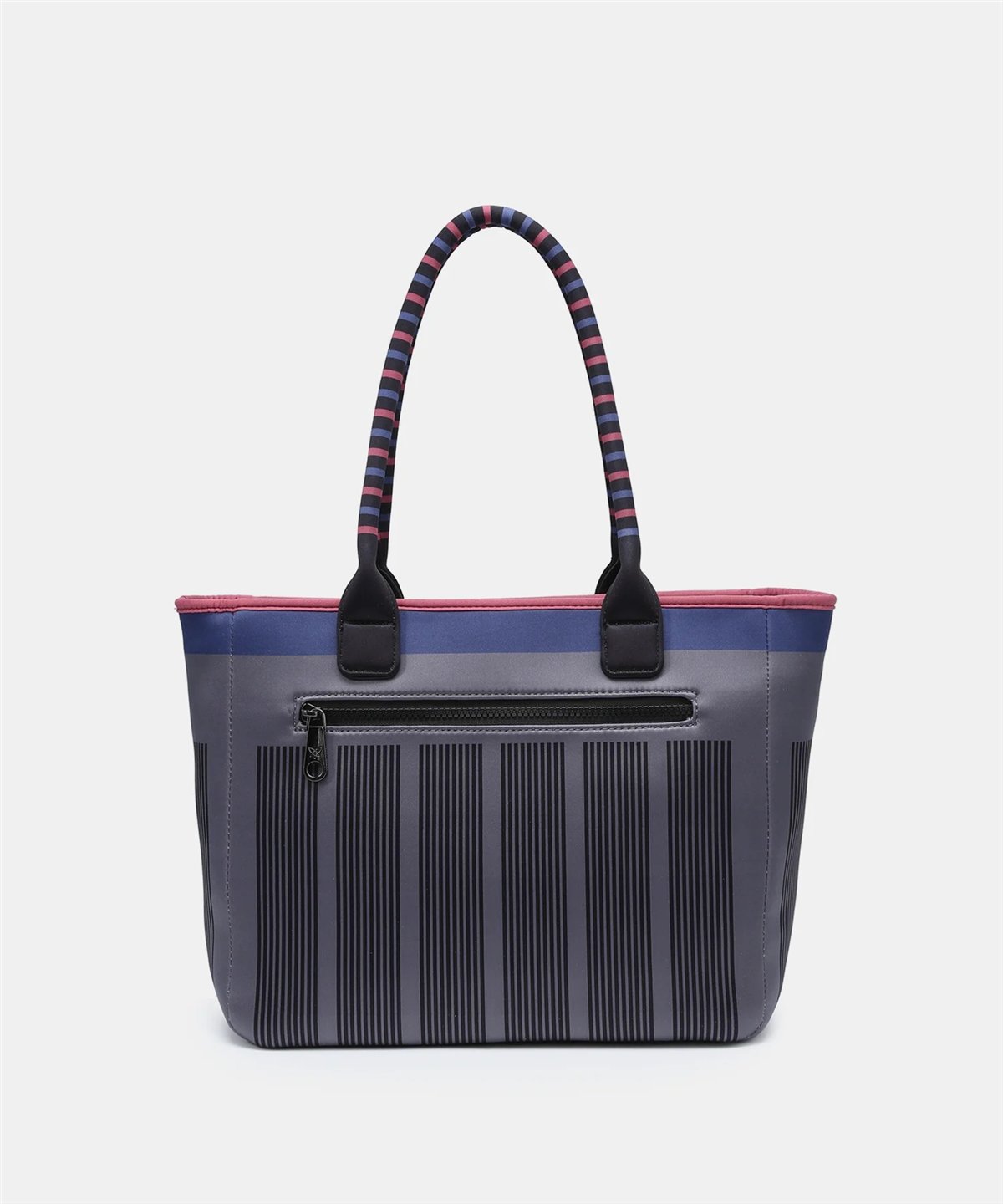 Pepe Moll Bolso grande Ania rayas gris
