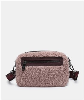Pepe Moll Bolso bandolera Halia beige borreguito doble cremallera