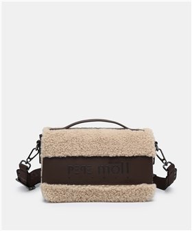 Pepe Moll Bolso bandolera Halia nude borreguito doble cremallera
