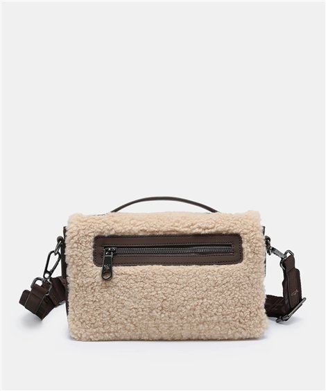 Pepe Moll Bolso bandolera Halia nude borreguito doble cremallera