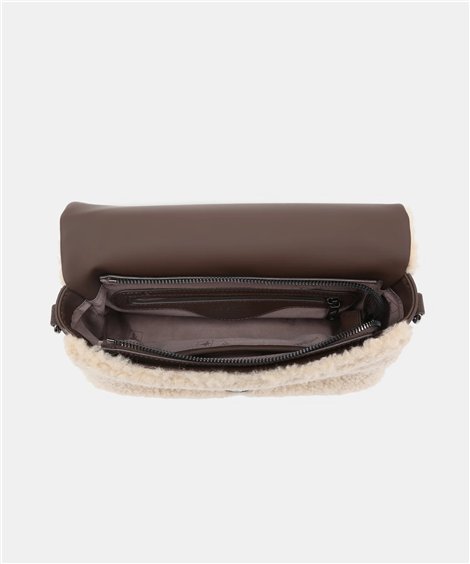Pepe Moll Bolso bandolera Halia nude borreguito doble cremallera