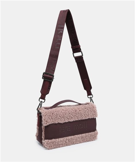 Pepe Moll Bolso bandolera Halia nude borreguito y solapa