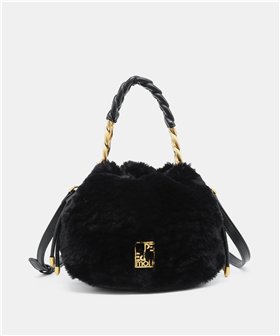 Pepe Moll Bolso Isis de suave pelo color negro