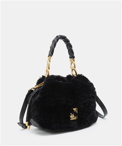 Pepe Moll Bolso Isis de suave pelo color negro