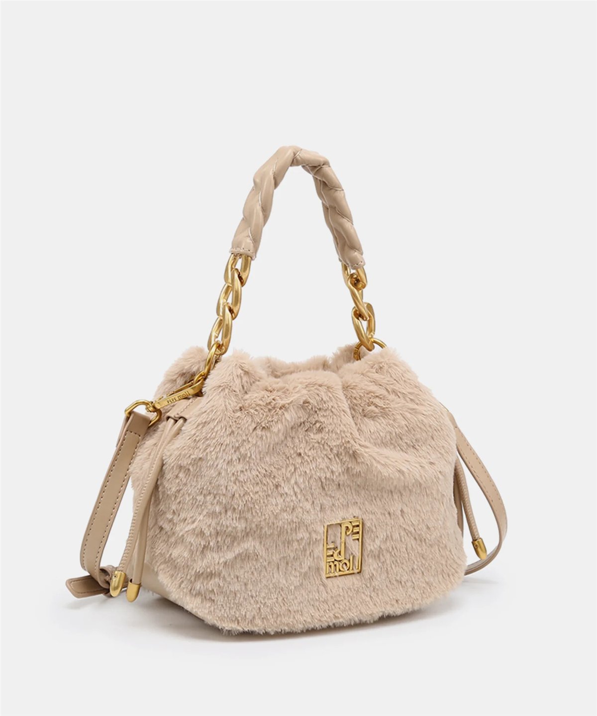 Pepe Moll Bolso Isis de suave pelo color beige