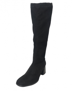 Vosso Moda Bota alta en antelina color negro