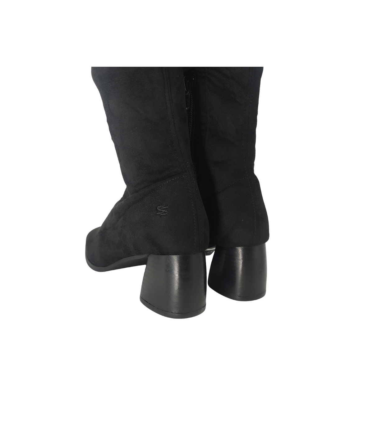 Vosso Moda Bota alta en antelina color negro