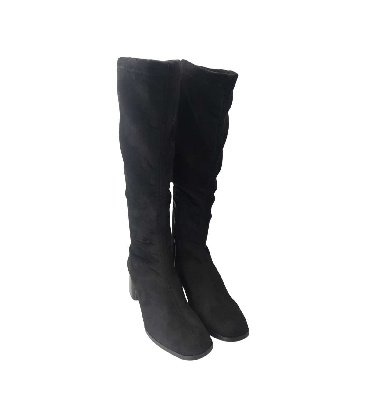 Vosso Moda Bota alta en antelina color negro