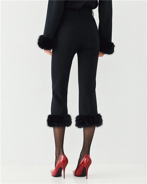Acces Pantalón cropped con bajo decorado