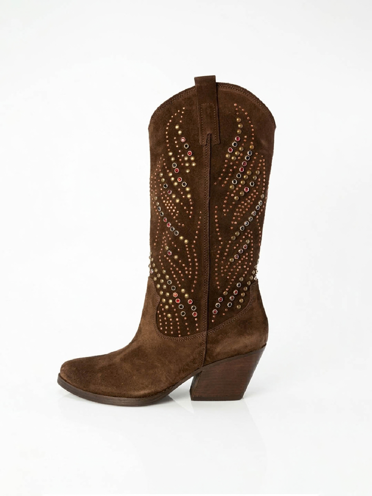 Vosso Moda Bota alta serraje tachas joya