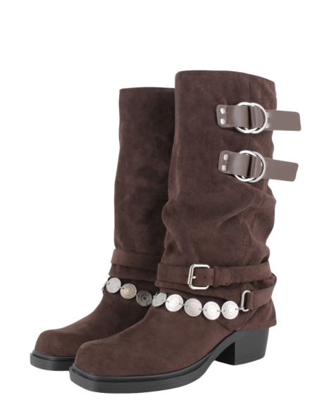 Blogger Botas Selene doble faz marrón