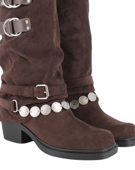 Blogger Botas Selene doble faz marrón