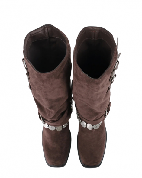 Blogger Botas Selene doble faz marrón