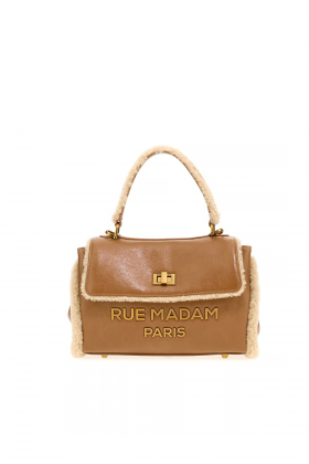 Rue Madam Bolso pequeño en ecopiel camel y detalle borreguito