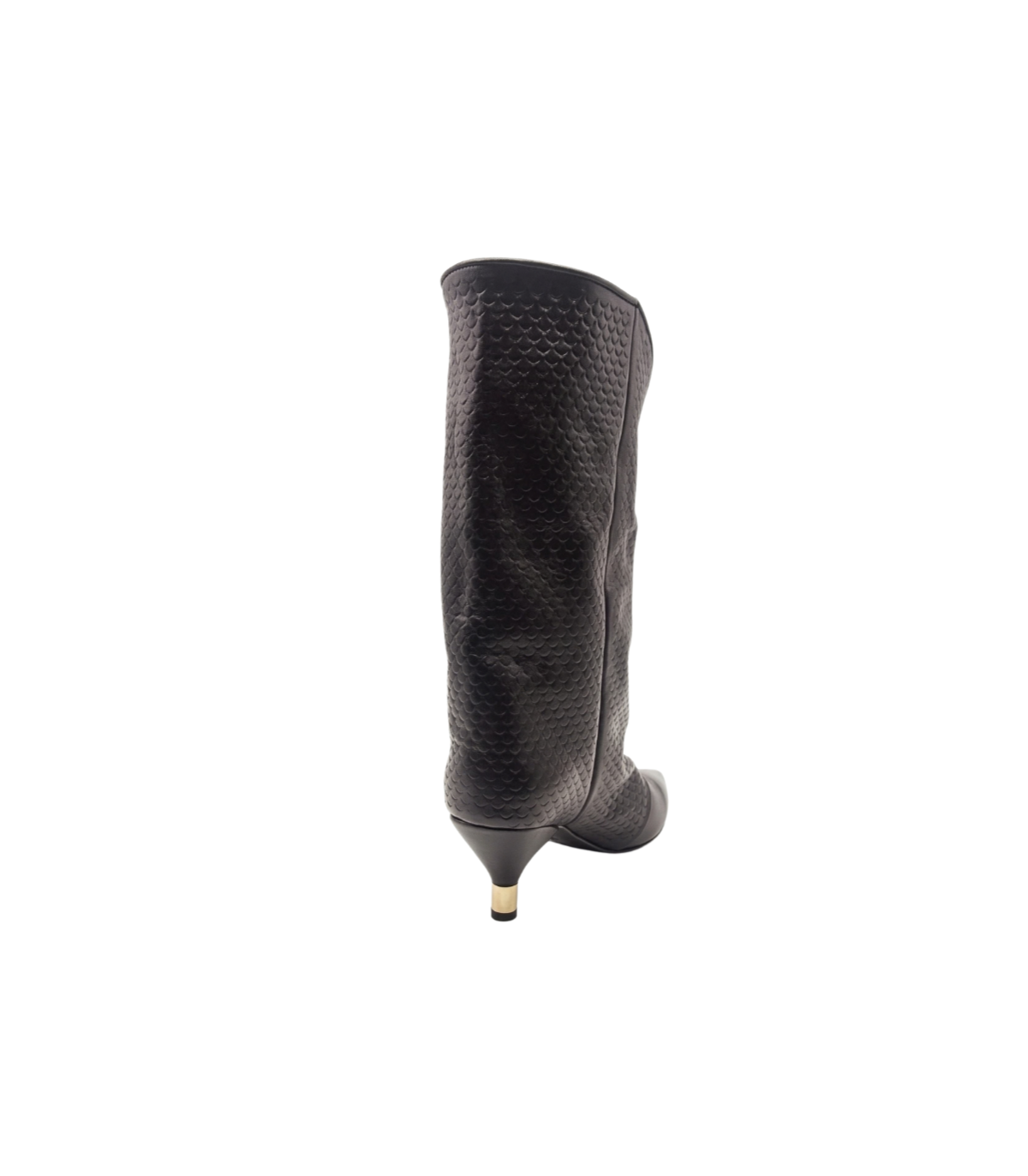 Vosso Moda Bota piel negra escamada