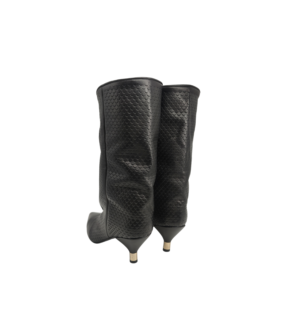 Vosso Moda Bota piel negra escamada