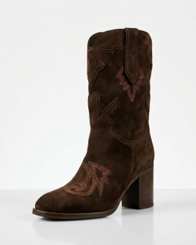 Vosso Moda Bota serraje con bordado