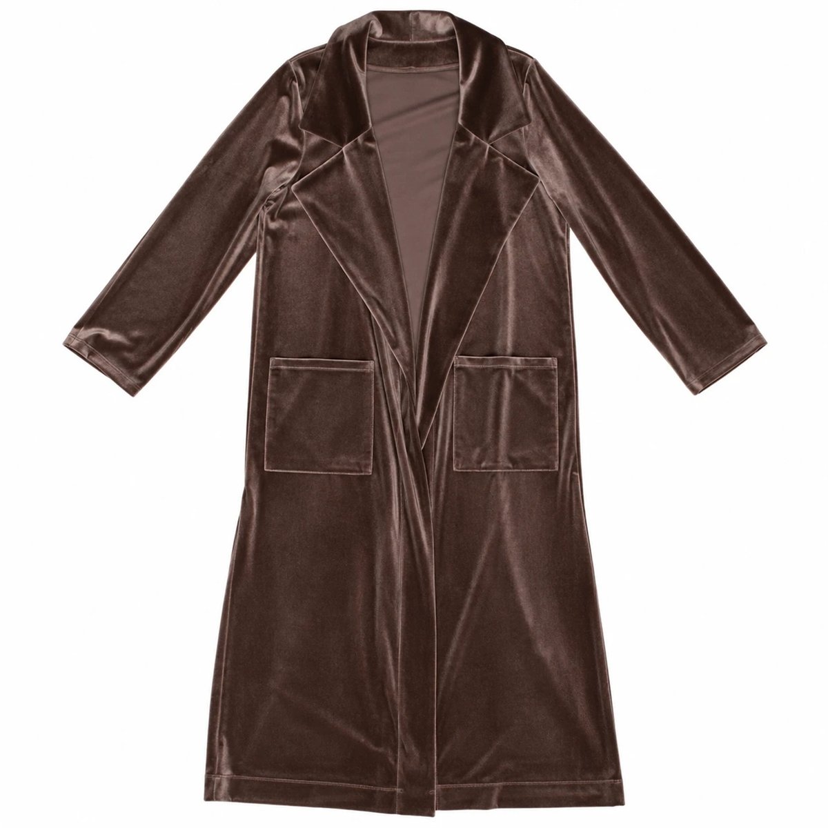 Parole Chaqueta larga terciopelo gris