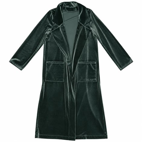 Parole Chaqueta larga terciopelo verde