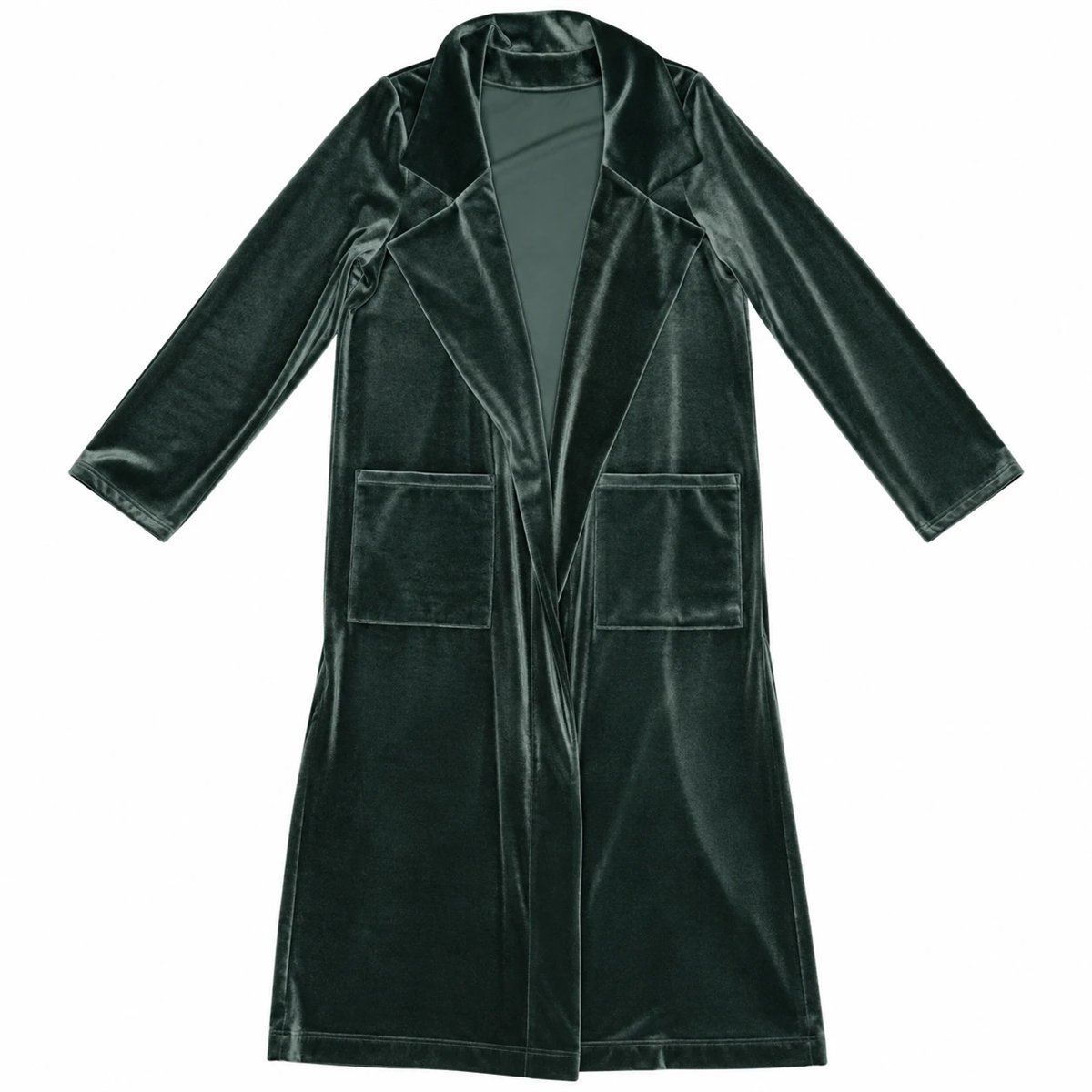 Parole Chaqueta larga terciopelo verde