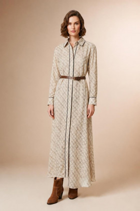 MYC Vestido estampado beige