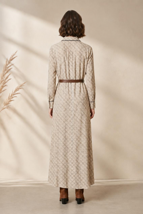 MYC Vestido estampado beige