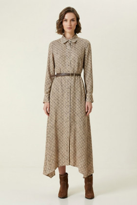 MYC Vestido estampado camel