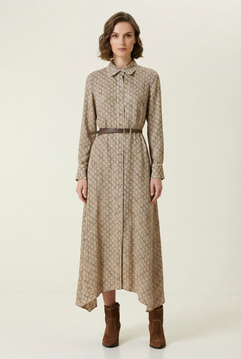 MYC Vestido estampado camel