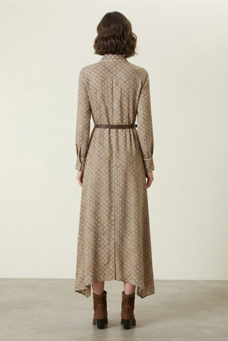 MYC Vestido estampado camel