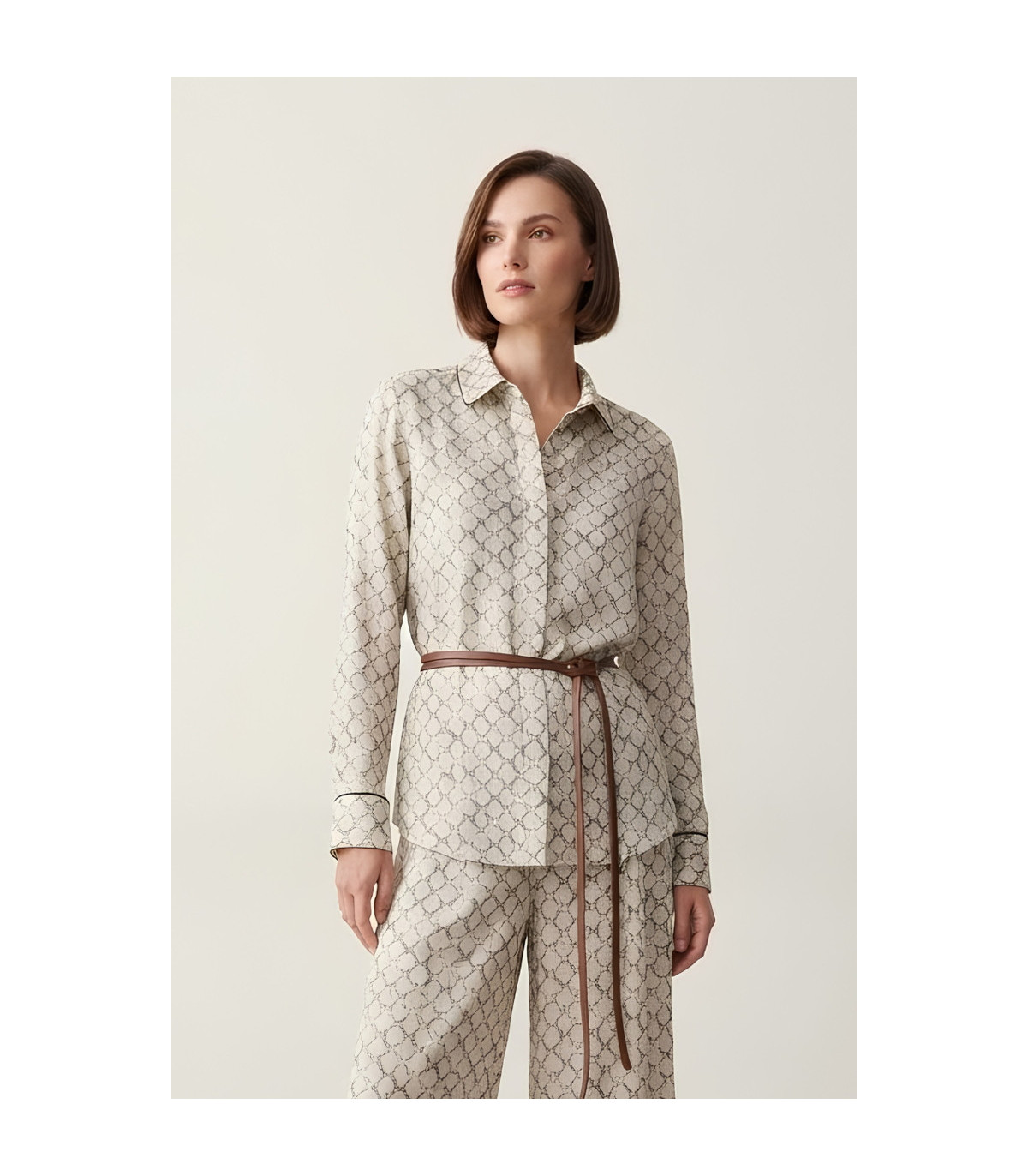 MYC Camisa estampada beige