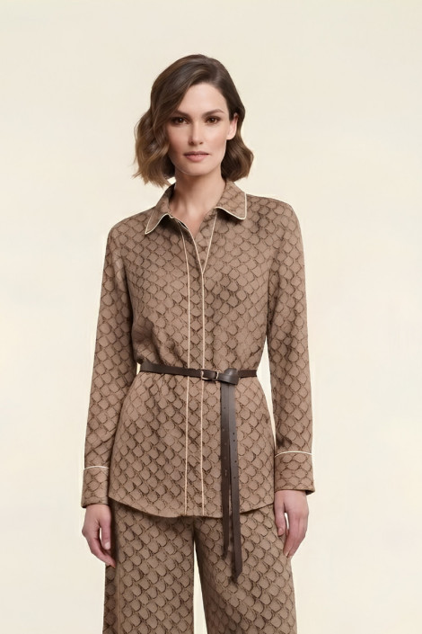 MYC Camisa estampada camel