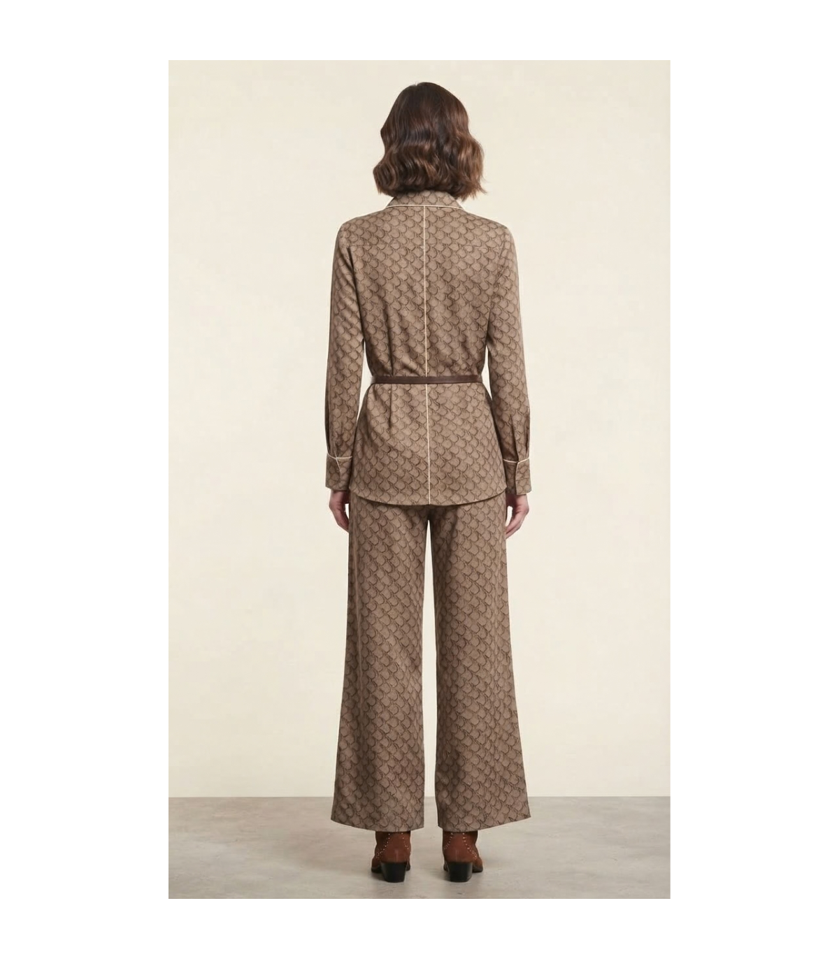 MYC Camisa estampada camel