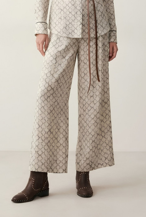 MYC Pantalón estampado beige