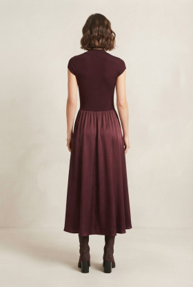 MYC Vestido satinado granate