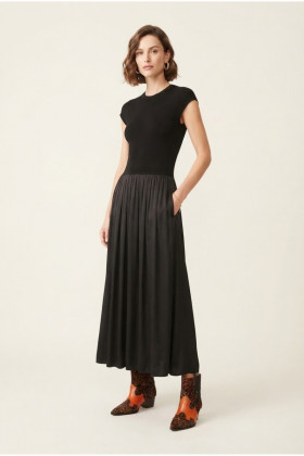 MYC Vestido satinado negro