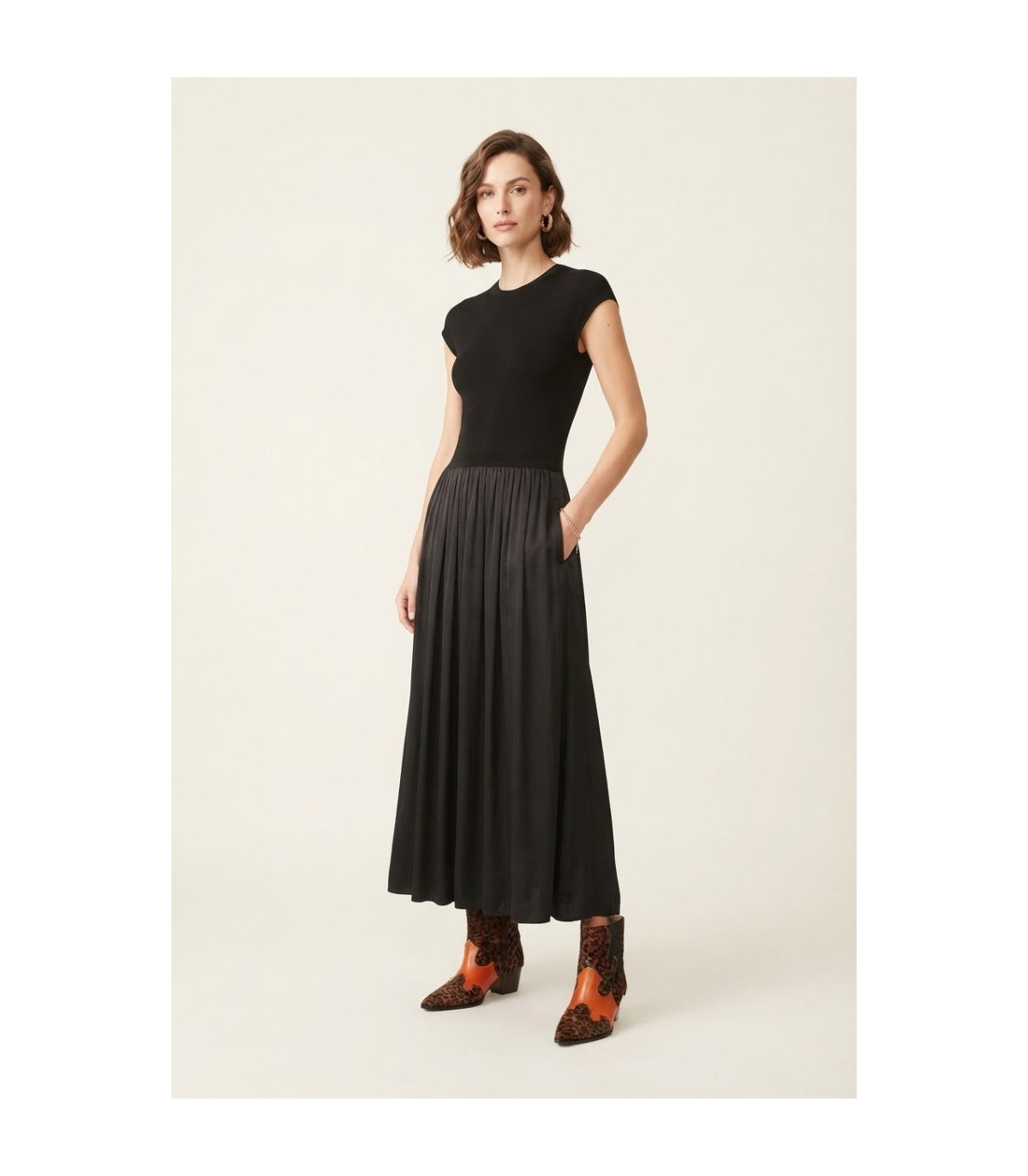 MYC Vestido satinado negro
