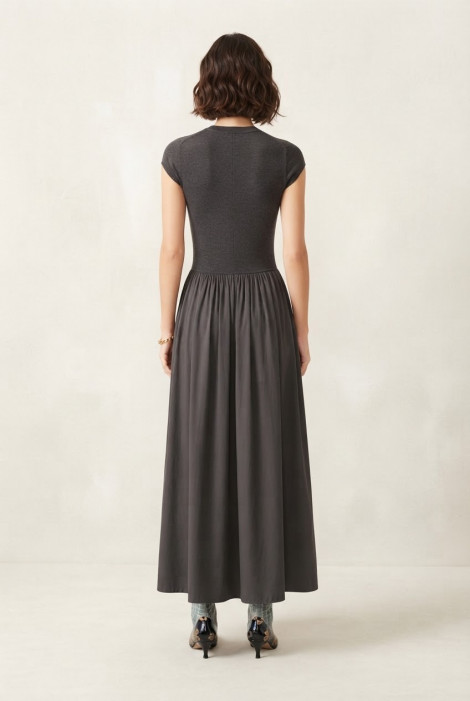 MYC Vestido satinado gris