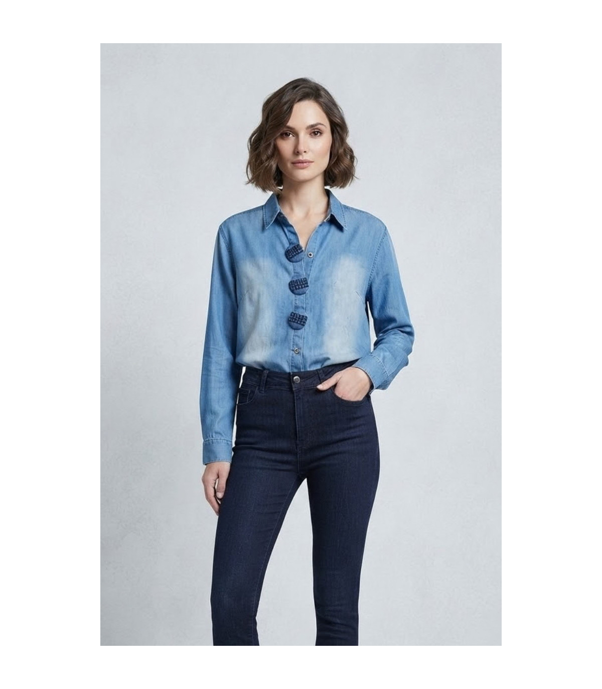 MYC Camisa vaquera botones broche