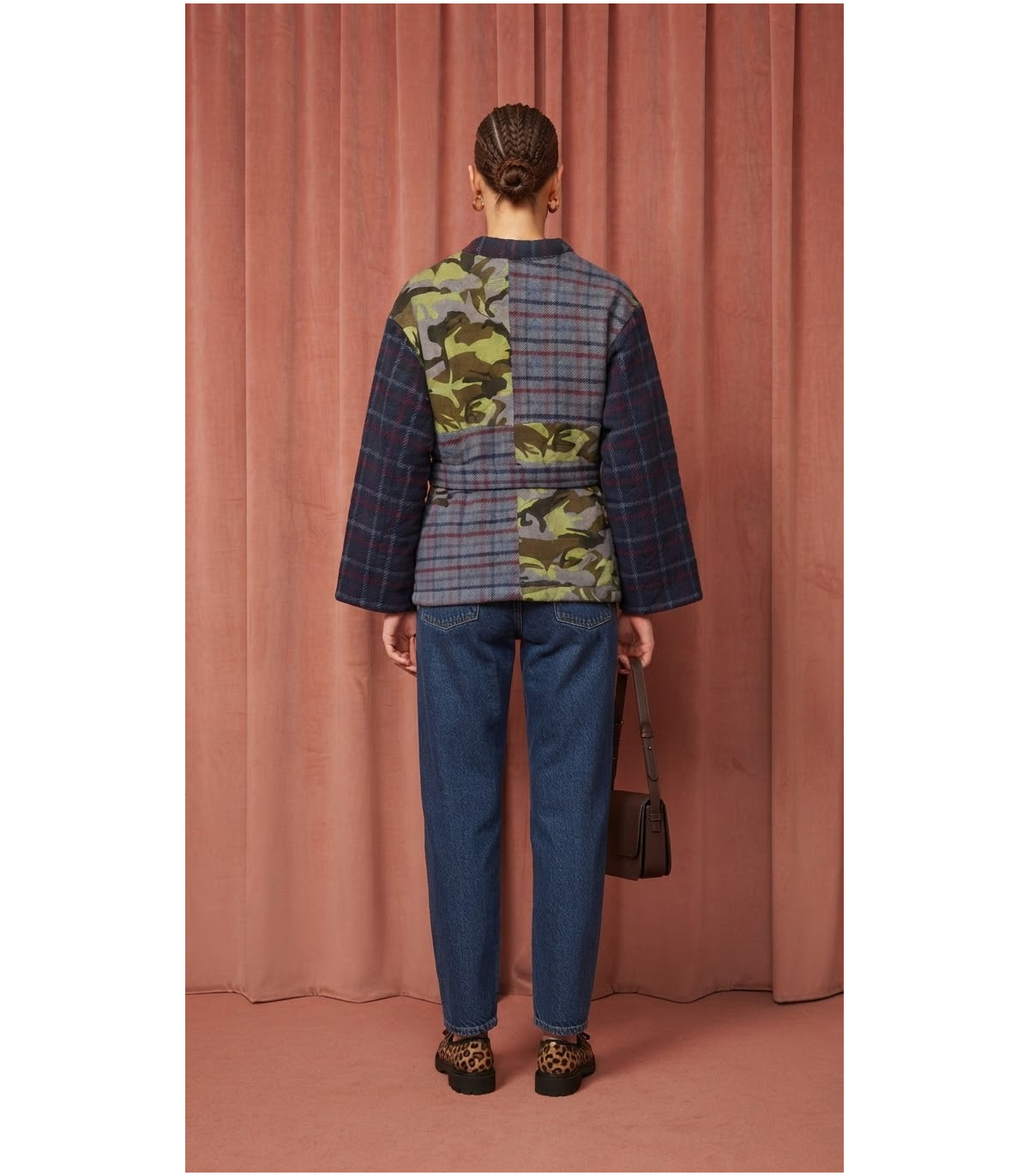 CBH Chaqueta afelpada doble estampado