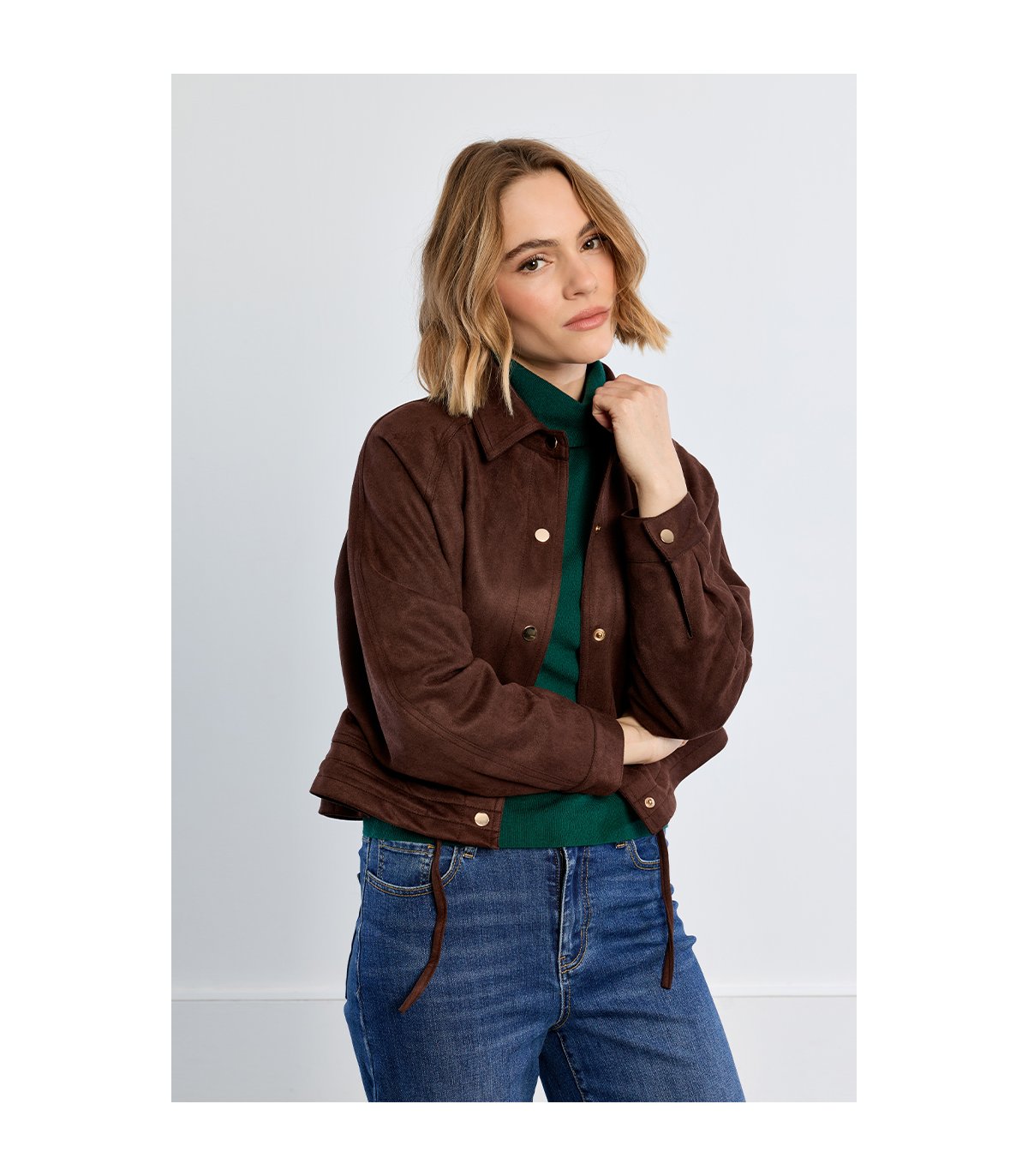 Lili Sidonio Chaqueta corta antelina