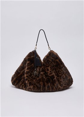 Liu Jo Bolso grande de pelo leopardo