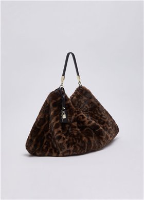 Liu Jo Bolso grande de pelo leopardo