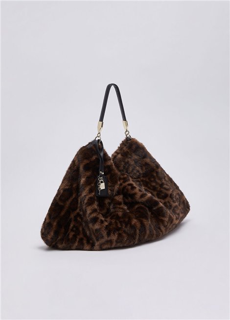 Liu Jo Bolso grande de pelo leopardo