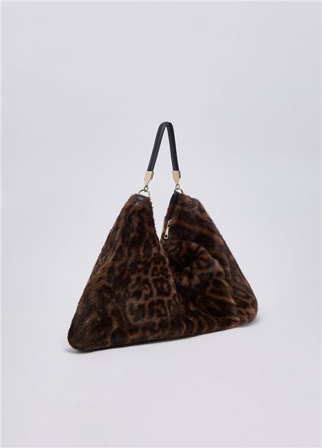 Liu Jo Bolso grande de pelo leopardo