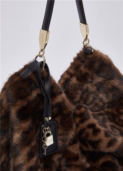Liu Jo Bolso grande de pelo leopardo