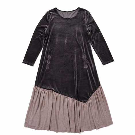 Parole Vestido Elsa terciopelo topo