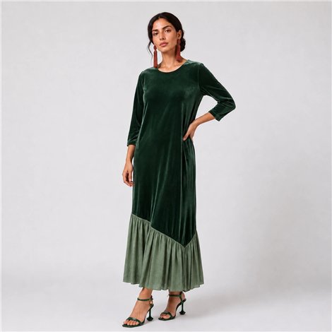 Parole Vestido Elsa terciopelo esmeralda
