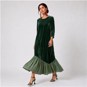 Parole Vestido Elsa terciopelo esmeralda