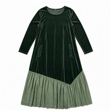 Parole Vestido Elsa terciopelo esmeralda